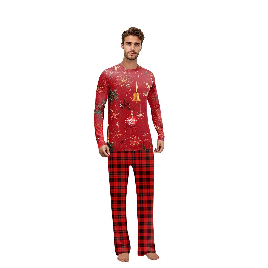 Christmas Prints Family Matching Long Sleeve Tops+Pants Set Family Matching Sets