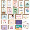 20pcs Combination Set Birthday Greeting Card DIY Message Cards  For Kids Friends Family