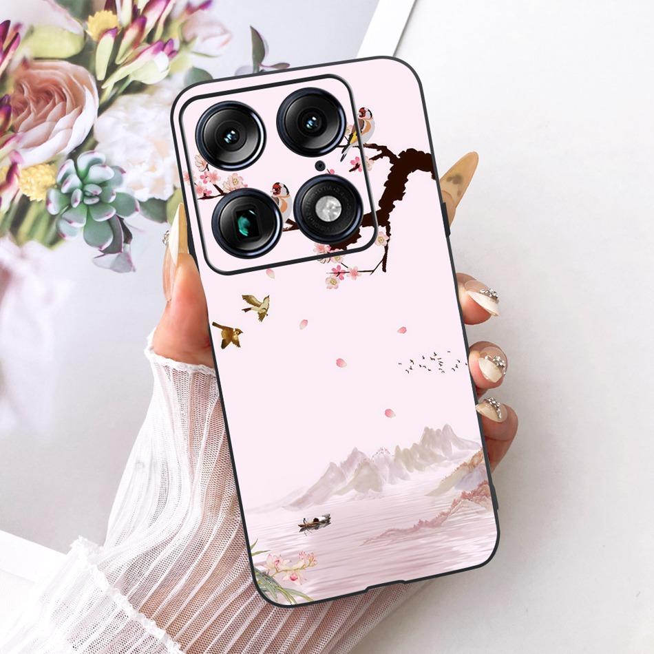 For Motorola Signature Cute Flower Butterfly Cat Painted Case For Motorola Signature XT2603-2 Black Silicone Soft Phone Cases