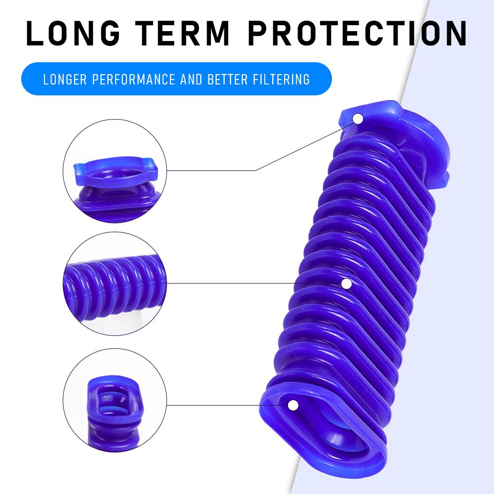 Blue Flexible Lower Duct Rubber Hose For Dyson V7 V8 V10 V11 Cordless Vacuum Cleaner Soft Roller Head Suction Tube Replacement Accessories