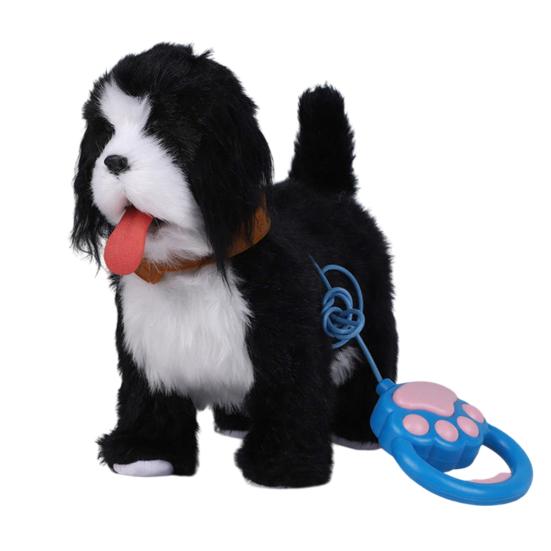 Электрическая плюшевая игрушка для питомца с движением облизывания языка, реалистичными звуками, интерактивная ходячая собака/кошка, плюшевая игрушка с поводком, обучающая интерактивная игрушка