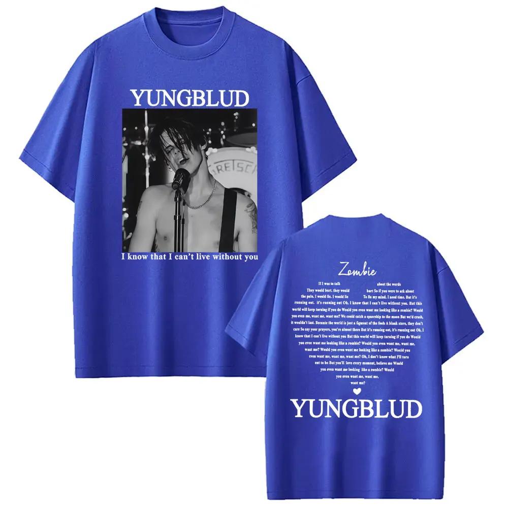 Yungblud Зомби Рок-группа Графическая футболка Мужская Хип-хоп Ретро Фанат Музыки Одежда Футболки Мужская Повседневная Свободная Футболка с коротким рукавом