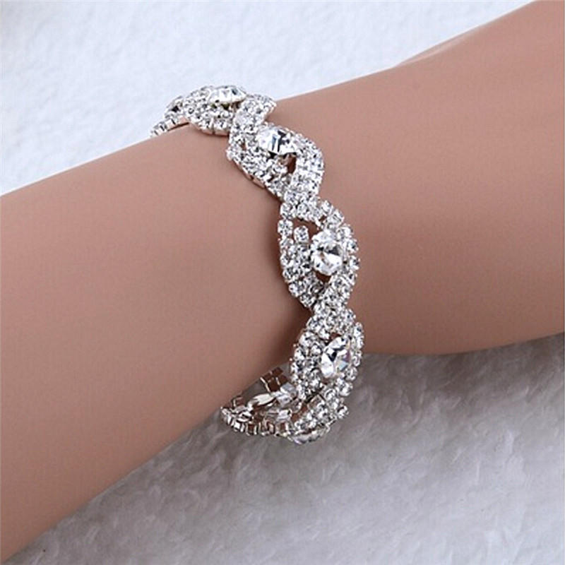 Элегантный роскошный австрийский браслет женский браслет Infinity Bangle подарок
