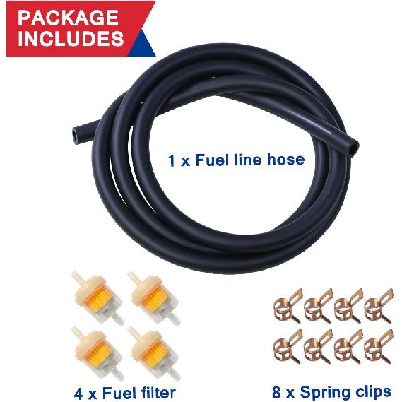 Dirt Bike Gas Fuel Line Hose Fuel Filter For 50Cc 110Cc 125Cc TaoTao Coolster Apollo GY6 Motorcycle Pit Bike Motocross Pocket Bike Chinese Atv Four