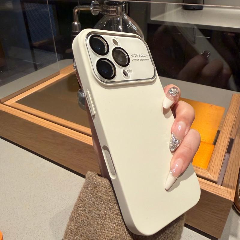Liquid Skin Like Large Window Suitable IPhone 17 PROMAX Solid Color Phone Case Apple 16 Lens Film Anti Drop 15