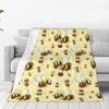 Мультяшный милый дизайн пчелы Легкий теплое флисовое одеяло для детей Домашний декор