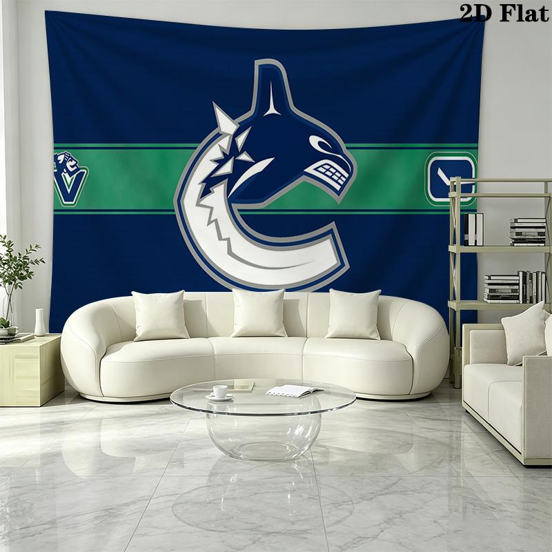 Vancouver Canucks Wall Tapestry Aesthetic Wall Hanging Printed Fabric Blanket Decorative Tapestries for Bedroom Living Room Home Decor