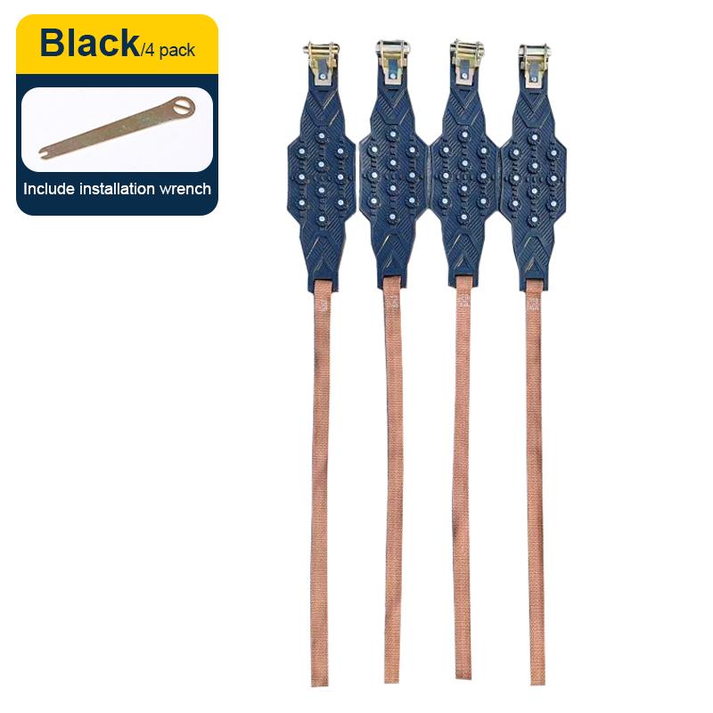 SEAMETAL 4 шт. Резиновые противоскользящие цепи Не нужен домкрат Шины для автомобиля Осадок Говяжья жила Зимние шины Чистка и обслуживание Снежные цепи