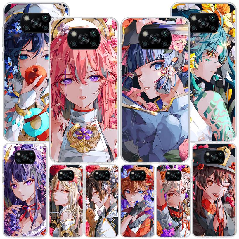 Genshin Impact Raiden Shogun Baal Phone Case For Xiaomi Poco X7 X6 X5 Pro F7 Ultra Redmi 15C 15 13C 13 12C 12 10 10A 10C 9 9A 9C