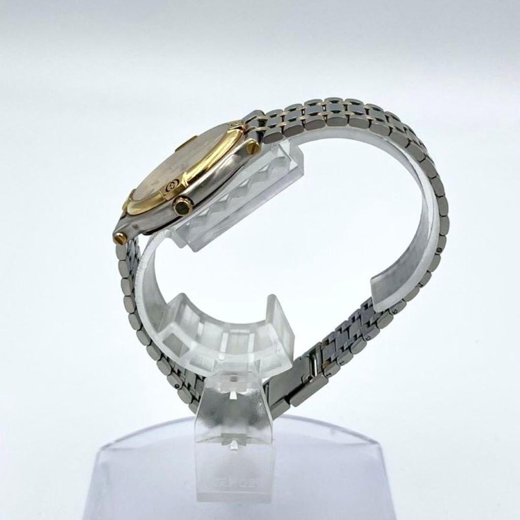 Б/У 858 Новая Батарея GUCCI Gucci 9000M Часы Дата Винтаж Кварцевые Комби Мужские Нержавеющая Сталь Рабочие