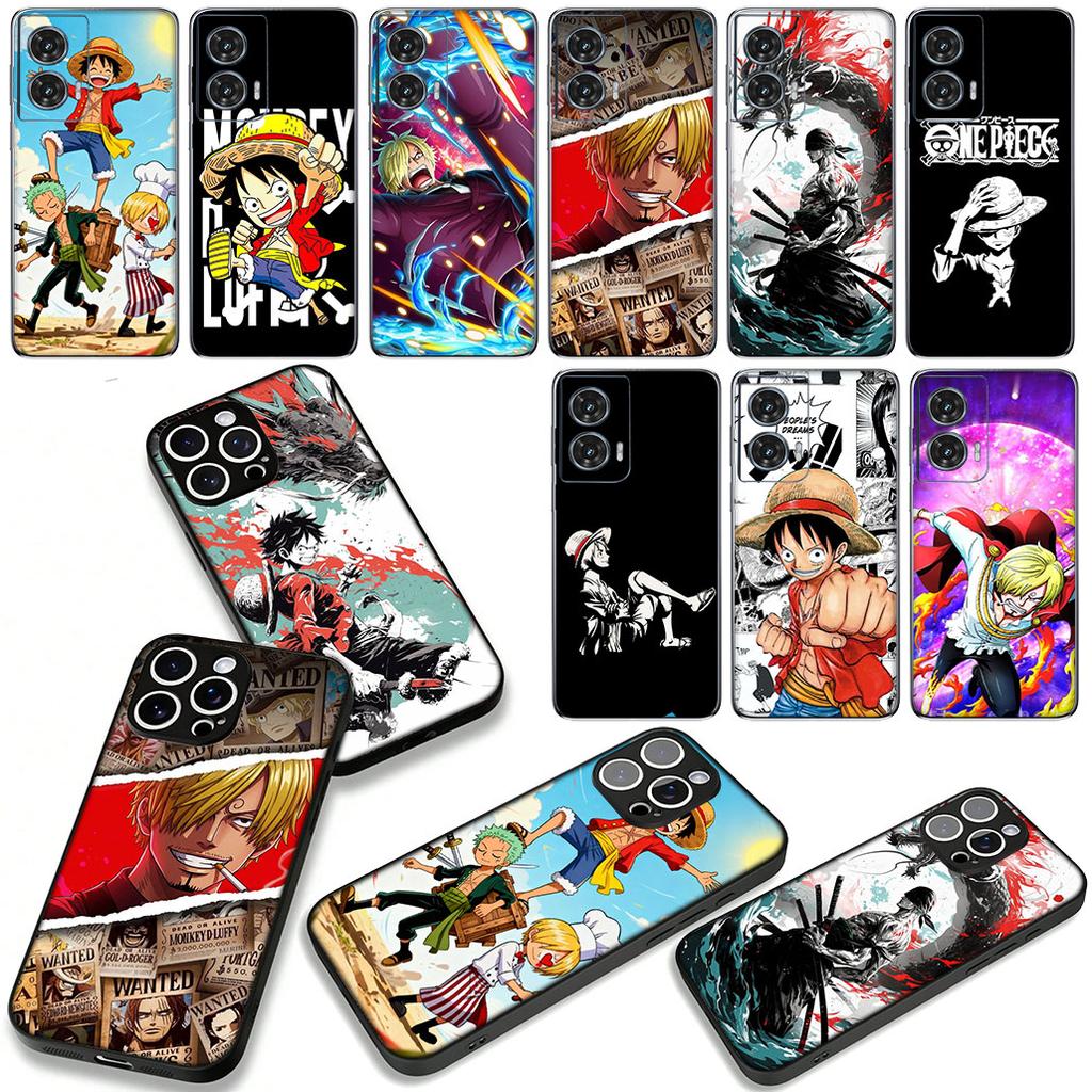 Luffy Sanji ONE Roronoa Zoro PIECES Case for Motorola Moto G54 G05 G24 G55 G85 G15 G57 G86 Power Edge 50 30 Ultra Fusion neo Pro