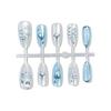 Cold-Tone Starry Blue Cat Eye Magic Mirror Press-On Nails
