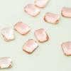 Nail Material Red Octagonal Flat Nail Stone L, Light Peach, 30 Pieces
