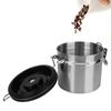 Storage Canister Stainless Steel For Coffee Beans Coffeeware Coffee Container with Co2 Valve Airtight Lid Preserves Freshness