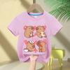 Kawaii Capybara Lovers Cartoon 3D Print Kids T-shirt Summer Children's Short-sleeved Casual Tops for Boys and Girls