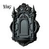Unique Wall Organizer Gothic Shelf, Vintage Floating Shelf for Bedroom And Living Room, Matte Black Mounted Display Rack Decorative Wall-Mounted with