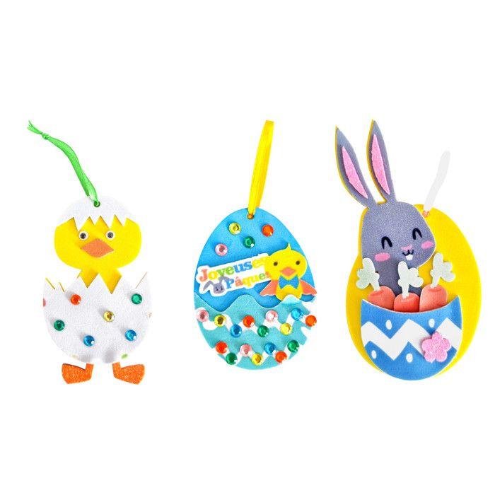 MégaCréa DIY - Décorations de Pâques Activité enfant 12 pièces