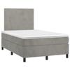 VidaXL Slatted Bed Base with LED Mattress, Upholstered Bed, Double Bed, Adult Bedroom Interior Bed, 3135993