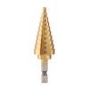 1pc High Speed Steel Titanium Coated Step Drill Bit Hole Cutter Hex Shank Power Tools 422mm