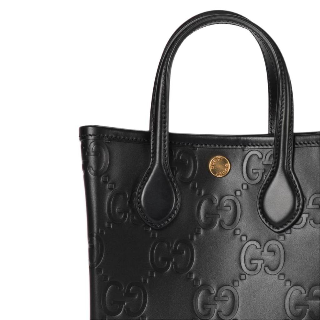 GUCCI Leather One Shoulder Handbag Mini Women's Black 790133-AADLO-1000