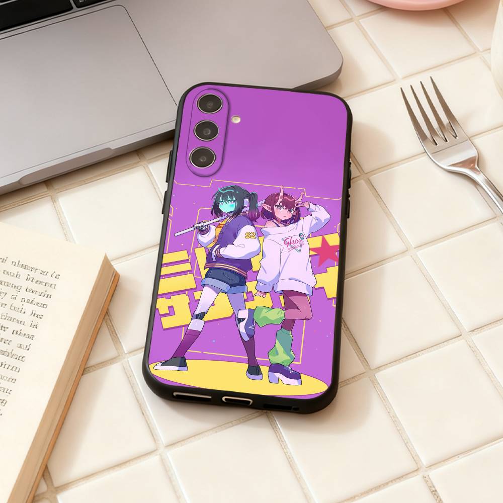 Чехол для телефона Anime M-Milky S-Subway для Samsung Galaxy A73, A72, A71, A70, A53, A52, A51, Других Мягкий черный корпус