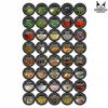 Black metal stand + 24 jars 120 ml with black cap and strainer + 200 labels + funnel