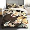 Exquisite Anime Haikyuu Bedding Set 3D Printed Volleyball Boys Duvet Cover Set Single Double for Kids Teens Gift 2/3piece set