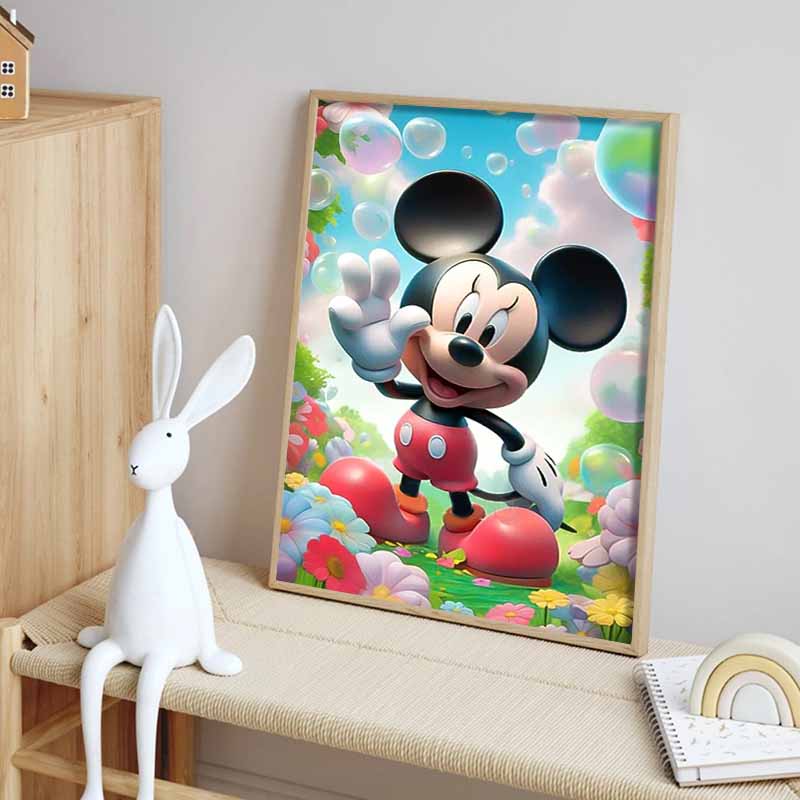 Disney Алмазная живопись, Сад с мыльными пузырями Микки, Тема исцеления, Иллюстрация, Милый, Сделай сам, Мозаика из страз, Набор для вышивания крестом, Вышивка, Подарок, Декор для дома