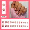 Short Round False Nails Aurora Borealis Nail Tips Fashion Fake Nails  for DIY
