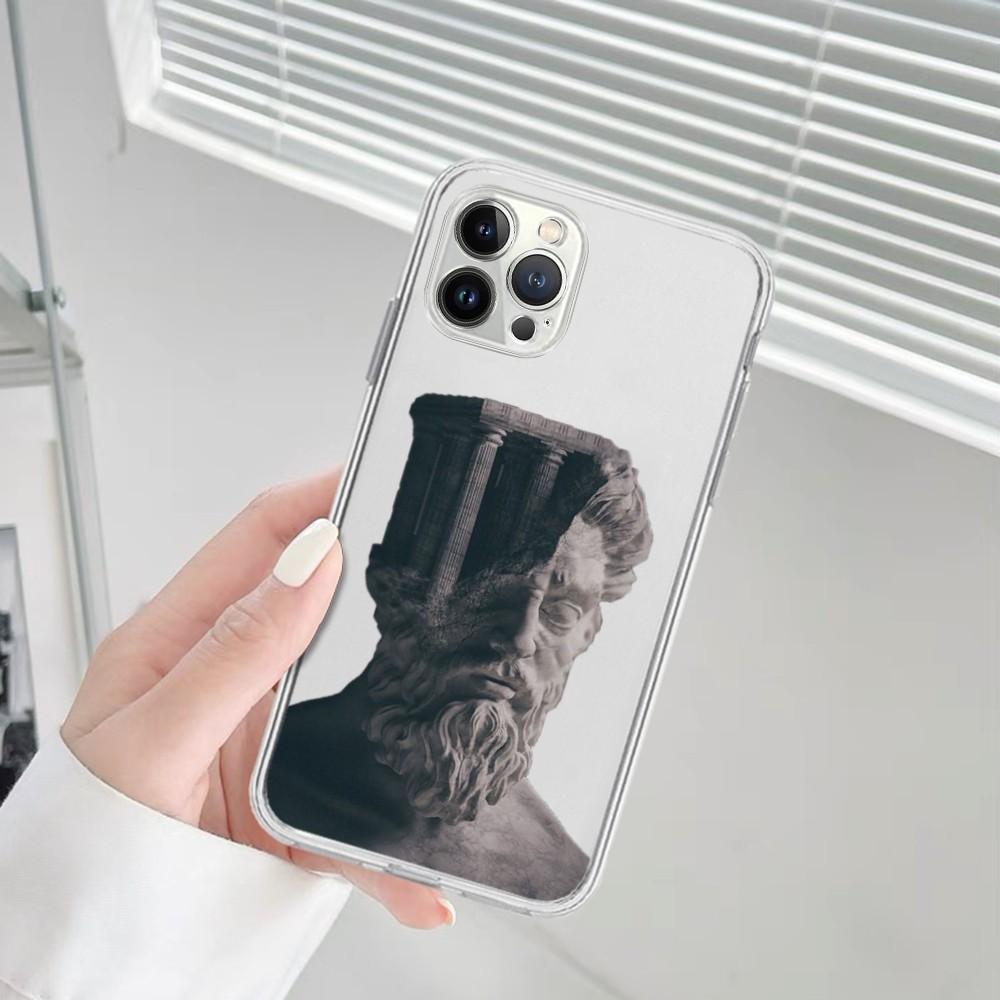 Арт-коврик для мыши 'Статуя Давида' для iPhone 16 15 14 13 12 Mini 11 Pro XS Max X XR SE 6 7 8 Plus Мягкий силиконовый чехол