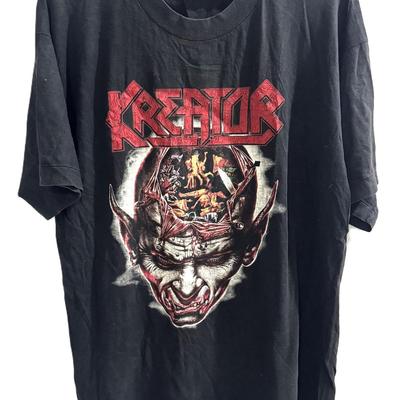 Винтажная футболка KREATOR Coma of Soul Rock Thrash Metal Tour Concert Promo 90-х 1990 года и детская футболка размер L