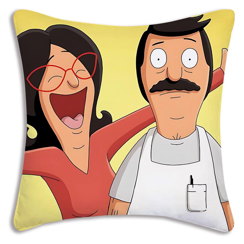 Мультяшные наволочки B-Bobs B-Burgers Мультяшные декоративные чехлы для дивана Домашние двухсторонние чехлы для подушек Короткий плюш Милые чехлы для подушек