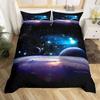 Galaxy Duvet Cover Set 3D Printed Space Themed Bedding Set Boys Galaxy Series Universe Pattern Polyester Quilt Cover For Girl