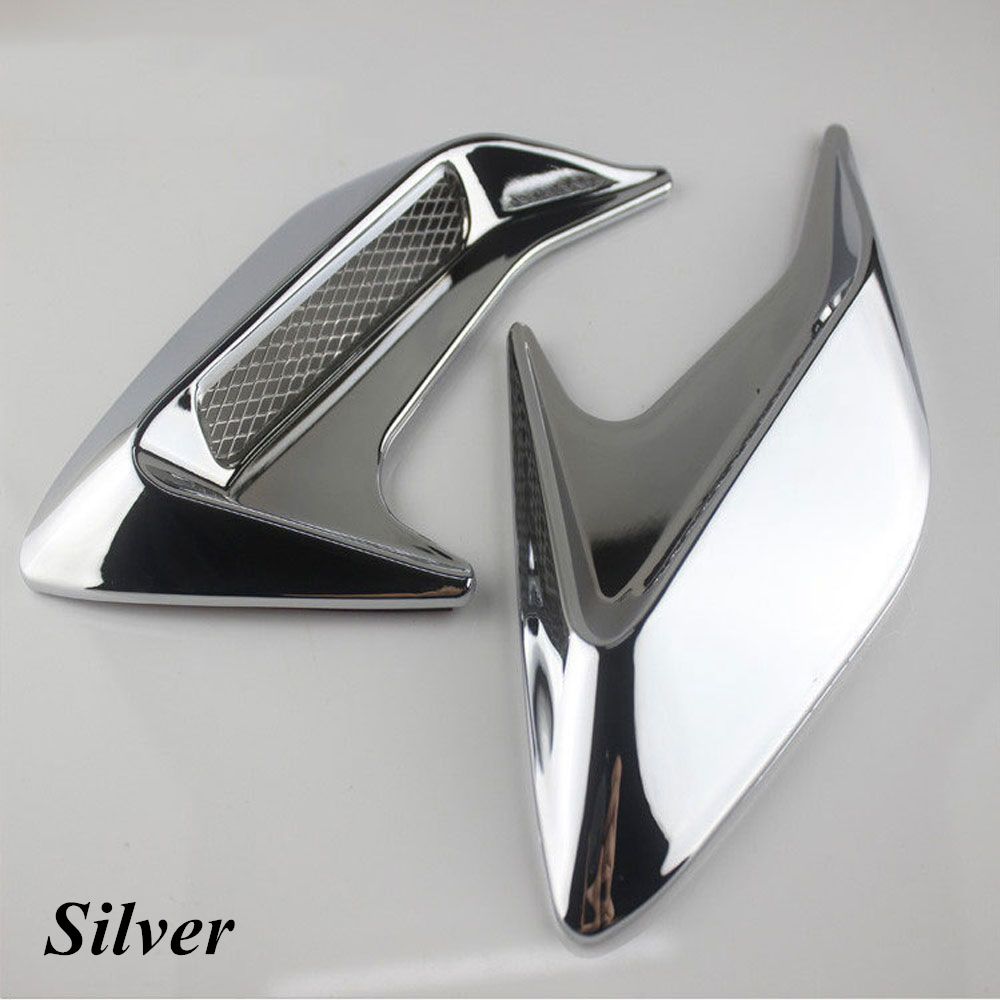 1 Pair Decoration Auto Shark Gill Simulation Air Inlet Car Stickers Side Vent