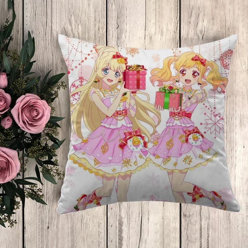 Наволочка A-Aikatsu Наволочки Декоративные подушки Аниме Наволочка Декоративные наволочки Чехлы для подушек Осенний декор