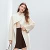 BETU Women's Premium Stand Collar Belted Wool Coat