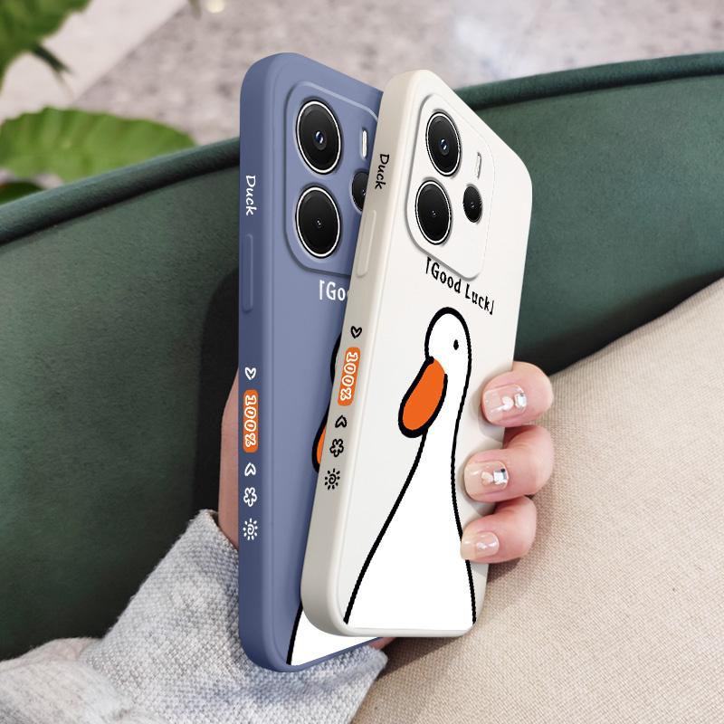 Lucky Duck Phone Case For Xiaomi Redmi Note 14 13 12 12S 11 11S 10 10S Pro Plus 15 15C 14C 4G 5G Silicone Cover