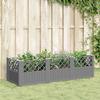 VidaXL Planter with Stakes Light Grey 123.5x43.5x43.5 Cm PP, Flower Box, Planter Stand, Flower Stand, Trough 368018