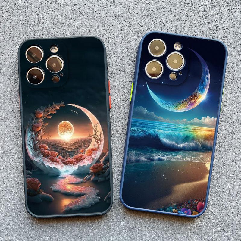 Чехол для телефона 'Звездная ночь' Арт Эстетика Пляж Ночной вид Для iPhone 17 16 15 11 Pro Max Plus XS X XR 13 12 Pro Max Mini