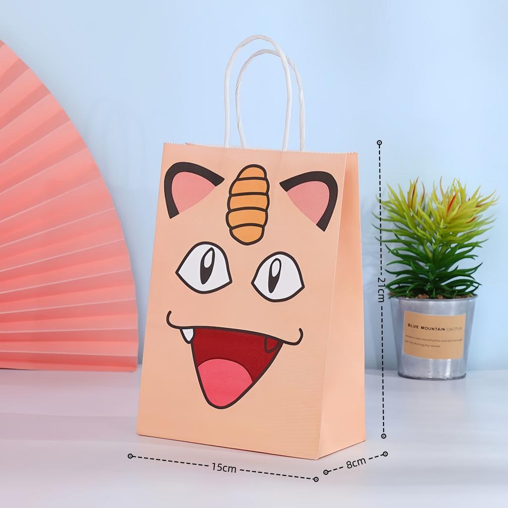 Покемон Подарочные Пакеты Украшение для Вечеринки по Случаю Дня Рождения Пикачу Конфетные Бумажные Пакеты Подарки-Сюрпризы для Детей Мальчиков Подарки Принадлежности для Вечеринки