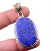 Натуральный лазурит драгоценный камень 925 проба стерлинговое серебро подарок кулон 2,25" A7Q94