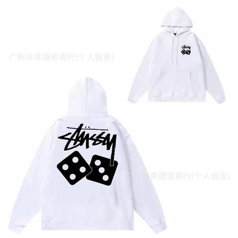 Stu Winter Hooded Sweatshirt With Letter Print Loose Fit Cotton Pullover Men Teens Casual Wear