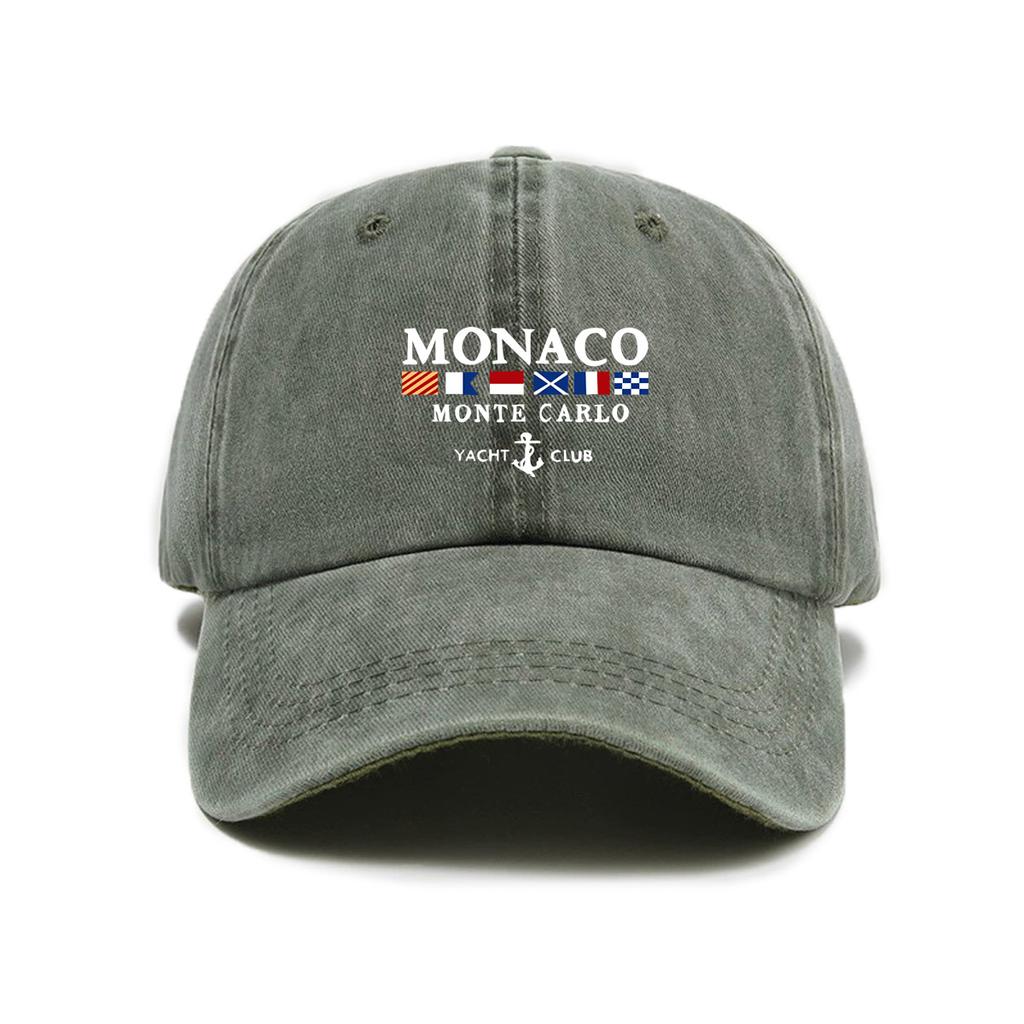 Винтажная стираная морская бейсболка "MONACO MONTE CARLO", регулируемая папина кепка яхт-клуба для мужчин и женщин