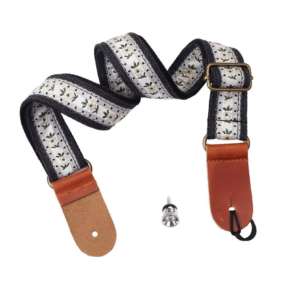 Adjustable Knitting Cotton Belt Bohemian Style Small Guitar Strap Guitar Strap Performance