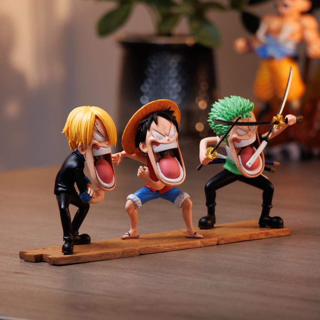 ONE PIECE Голодная тройка One Piece Зоро Соломенная Шляпа Капитан Санджи Mi Модель Скульптура Аниме Периферия Фигурка Домашний Декор