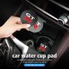 2pcs Car Water Cup Coaster Carbon Fiber Cup Holder Anti-slip Pad For Nissan GTR GT-R NISMO R35 Teana Skyline Kawasaki