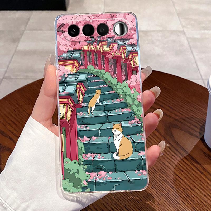 Гелевый чехол для Realme 16 5G Coque Capa Прозрачный силиконовый мягкий ТПУ задняя крышка Милый кот Кролик Сердце Защитный чехол Fundas