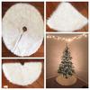 78/90cm Christmas Tree Skirt White Plush Faux Fur Mat Dinning Tabletop Tree Base Cover Home New Year Decoration Small Carpet