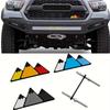 Car emblem for TOYOTA TACOMA for 4Runner, front grille emblem with three-color snow mountain design, high-quality ABS material emblem back with bolts.