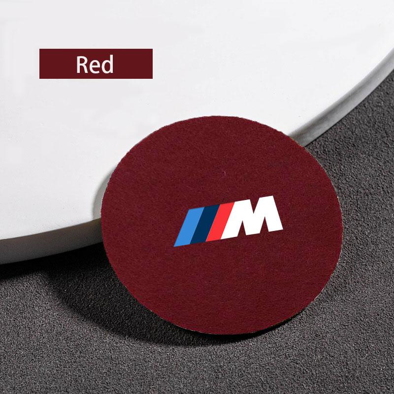 For BMW X1 Non-slip Felt Mat Car Water Cup Pad Bottle Holder Coaster For BMW x5 e70 e91 f11 f30 f31 f10 x3 f25 e83 e30 M Power Accessories